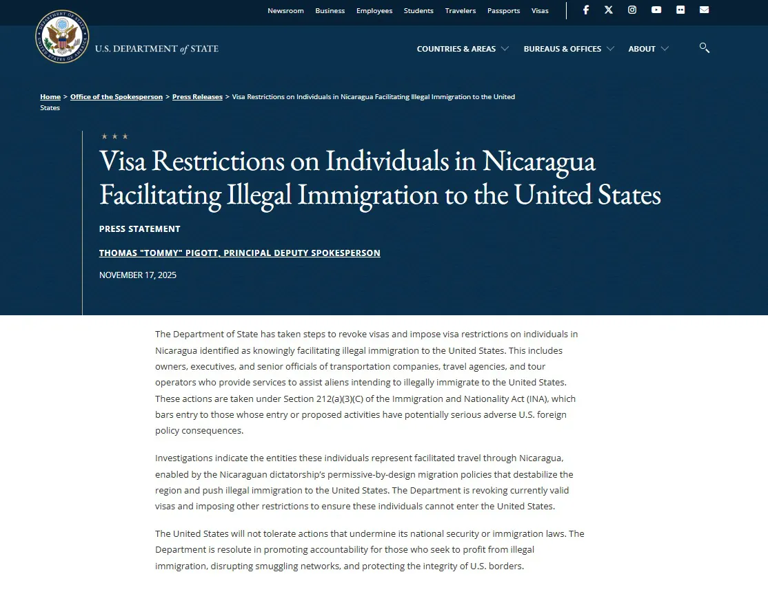comunicado_DptoEstado_EEUU_Nicaragua